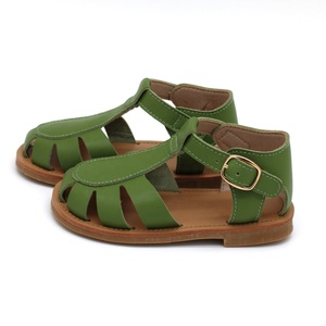 Sandales d'été en cuir vert pour enfants, personnalisées, pour petites filles, nouvelle collection - Product Image 4