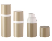 Botol Pompa Roll-on Tanpa Udara PP untuk Kemasan Kosmetik, Wadah Silinder untuk Serum Lotion 30ml 50ml