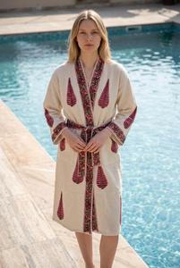 Best Quality <b>Waffle</b> Bath Robe Breathable Quick Drying Cotton Spa Gown for Hotel Gym Home Use Available At Factory Direct Price - Product Image 2