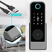 Serrure électronique intelligente étanche Ttlock Tuya pour portes extérieures Serrure à code numérique électrique à double empreinte digitale pour portes de garages