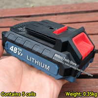 Batterie Li-ion en plastique 21V 48VF pour perceuse sans fil avec indicateur LED et BMS 5 cellules