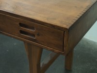 Bureau de direction moderne de luxe avec tiroirs, table d'écriture contemporaine, mobilier de poste de travail en bois