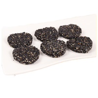 Bonbons gélifiés mi-durs faits main au sésame noir et à la menthe pour enfants, garçons et filles, avec tranches de gâteau au miel et aux œufs, et snacks à grains gros.