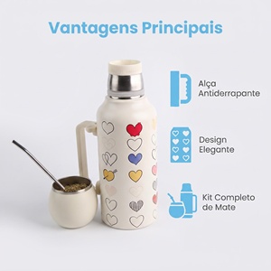 Termo de Acero Inoxidable Personalizado con Color, para Viajes y Campamentos, Marca OEM Argentina Brasil Yerba, para Sudamérica - Product Image 1