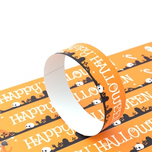 Custom Printed Promotional Tyvek <b>Wristbands</b> One-Time Use Waterproof Fluorescent Paper Straps Custom Logo Digital Printing Custom - Product Image 5