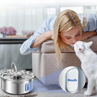 Nuevo Bebedero para Mascotas de Acero Inoxidable de 32L con Diseño Desmontable Tipo Cola, Alimentado por USB, para Perros y Gatos