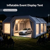 Tente d'exposition gonflable en PVC avec fenêtres transparentes, structure multi-chambres pour le marketing d'événements et la promotion de marque