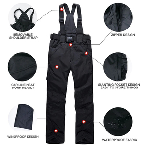 Combinaison de ski d'hiver <span class=keywords><strong>pour</strong></span> hommes, veste et <span class=keywords><strong>pantalon</strong></span> coupe-vent chauds <span class=keywords><strong>pour</strong></span> le camping, les sports de <span class=keywords><strong>montagne</strong></span>, le snowboard, fermeture à glissière grande taille - Product Image 6
