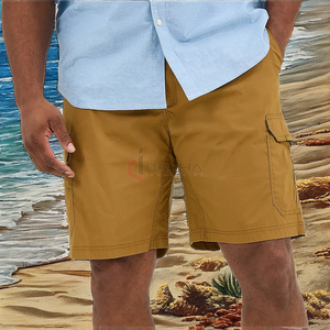 Shorts de bain formels personnalisés avec logo imprimé numériquement, respirants, en maille, taille mi-haute élastique, 100 % coton, style décontracté chic pour la plage et l'été - Product Image 2