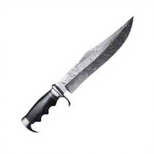 Couteaux Bowie industriels faits à la main, lame en acier Damas, manche en bois, couteau Bowie OEM/ODM avec étui en cuir - Product Image 1