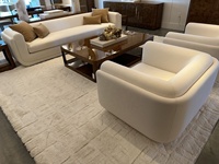 Fabriqué en Chine Intérieur Rembourré Moderne Nordique Tissu Recliner Causeuse Canapé Salon avec 2 Fauteuils