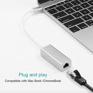 OEM/ODM Venta al por mayor Aluminio <span class=keywords><strong>USB</strong></span> C Tipo C Tipo-C <span class=keywords><strong>a</strong></span> RJ45 Gigabit 1000Mbps <span class=keywords><strong>Ethernet</strong></span> Lan <span class=keywords><strong>Cable</strong></span> adaptador de tarjeta de red - Product Image 4
