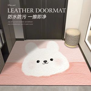 Paillasson rectangulaire en PVC antidérapant avec motif de chien de dessin animé, lavable et facile à nettoyer - Product Image 4