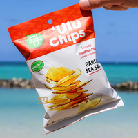 Sacs d'emballage personnalisés en plastique imprimé pour chips de plantain et de pomme de terre, vente en gros, sacs personnalisés en aluminium pour chips de maïs et de banane