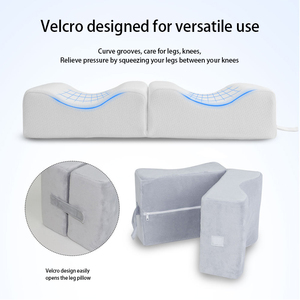 Coussin de soutien du genou en coton écologique oreiller de jambe en mousse à mémoire de forme ergonomique femmes enceintes tricoté Rectangle repose-<span class=keywords><strong>pieds</strong></span> hôtel - Product Image 5