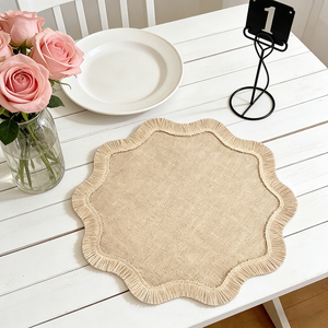 Manteles Individuales de Yute, Aislantes del Calor, Impermeables, con Forma de Flor, Elegantes para Restaurante, para Comida Caliente - Product Image 6