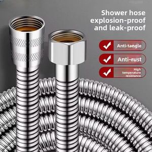 Manguera de Ducha de Latón de Alta Presión de 1.5m, 4 Mangueras de Baño de Acero Inoxidable a Prueba de Explosiones para Baño, Alto Flujo, Resistente - Product Image 2