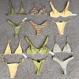 Großhandel Sommer Hot Sexy Tanga Bikini Bademode Benutzer definiertes Logo Freche Frauen Machen Sie Ihren eigenen Badeanzug