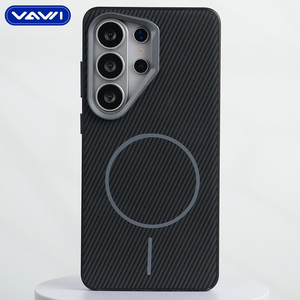 Étui en cuir à motif fibre de la série Dragon Armor VAWI L126 pour <span class=keywords><strong>Samsung</strong></span> S22 S23 S24 S25 S26 Ultra, étui magnétique pour iPhone Android - Product Image 3