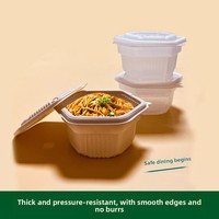 Conteneur alimentaire jetable biodégradable et écologique en PLA, compartimenté hexagonal de 5 mm, anti-fuite, pour plats à emporter, nouilles et gâteaux