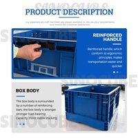 Caja de Plástico Plegable, Apilable y Encajable Sinocube, Resistente a la Intemperie y Ecológica, Cajas de Almacenamiento