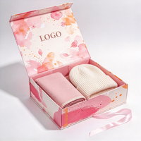 Boîte cadeau rigide pliable avec logo personnalisé, fermeture magnétique, emballage en carton gaufré et couché pour accessoires de mode