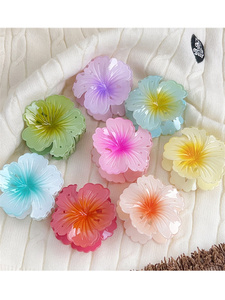 Fermaglio per capelli a cuore riccio con fiore, novità estiva per vacanze al mare, clip di alta qualità in plastica, dolce e raffinato, per Europa e Stati Uniti - Product Image 6