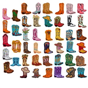 Parches Termoadhesivos de Tela Twill con Diseño de Botas Vaqueras para Niñas, Apliques Bordados de Alta Calidad para Jeans, Sombreros y Mochilas, Venta al Por Mayor - Product Image 4