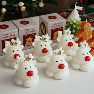 Adorable Bougie Parfumée de Noël et de Pâques de Haute Qualité, Décoration Festive en Forme de Renne, Centre de Table pour la Maison - Product Image 5