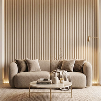 Panneaux muraux en WPC modernes et personnalisés, texture bois, réduction du bruit, surface décorative pour chambre à coucher, salon, salle de conférence