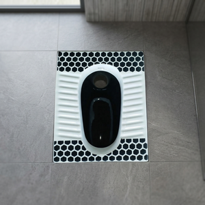 Hot Black Color High Quality Bathroom Suit Ceramic One Piece Toilet Commode with Pedestal Wash Basin in Porcelain Product - Product Image 6