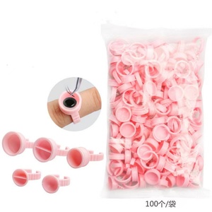 Anneau adhésif jetable rose pour cils, pigment de tatouage, outil d'extension de cils, accessoires pour cils - Product Image 3