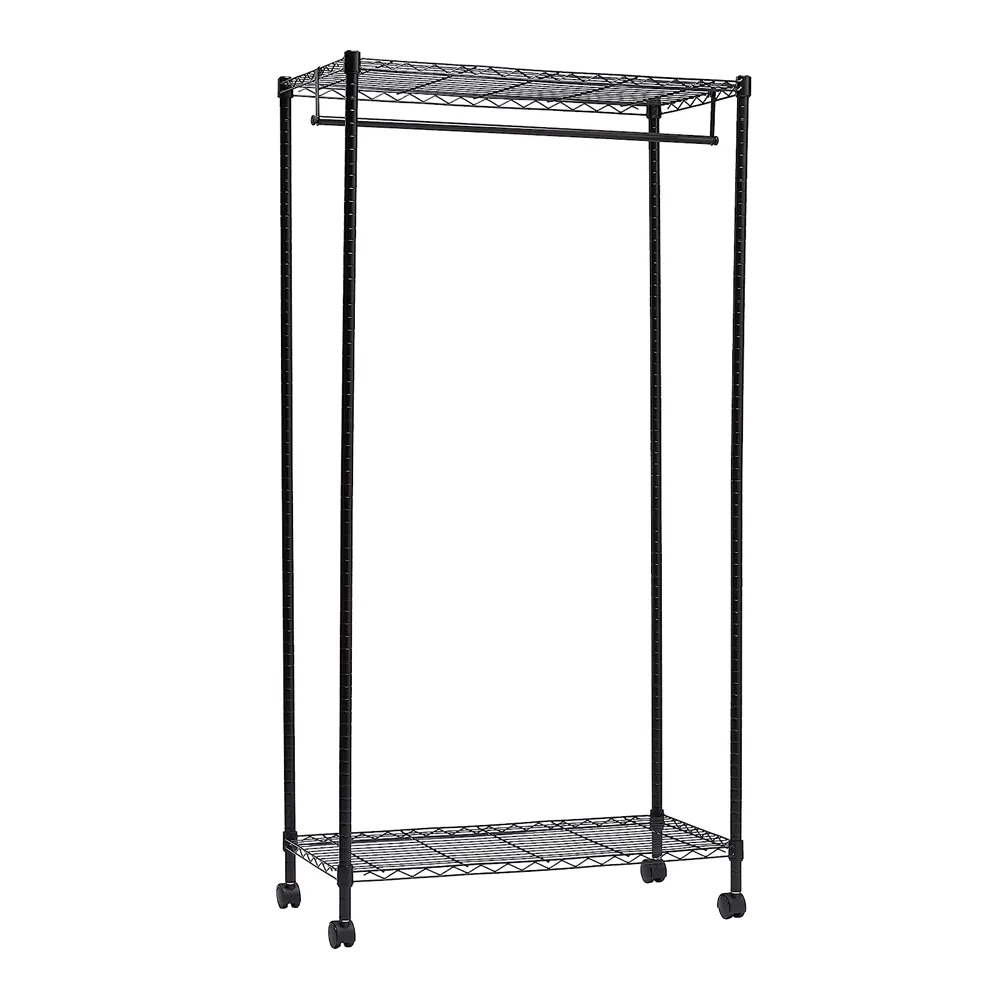 Garment Rack Freestanding Portable Wardrobe Closet Rack for Hanging Clothes Metal Clothing Rack with Shelves