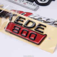 Lettres 3D en plastique ABS chromé électrolytique de haute qualité personnalisées, emblèmes de voiture, badges, autocollants avec adhésif