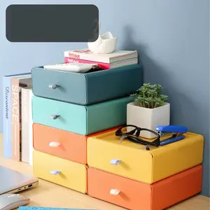 Home Office nuova scatola di finitura multistrato impilabile in plastica cassetto Desktop scatole di immagazzinaggio per articoli vari