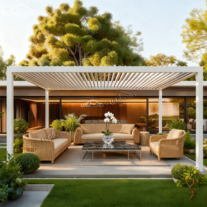 Pérgola de Lujo con Techo Ajustable Motorizado de Aleación de Aluminio, Gazebo, Pabellón Impermeable para Exteriores, Techo Ecológico para Jardín - Product Image 3