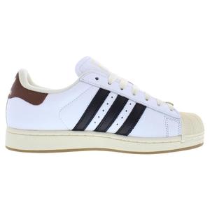 Scarpe Unisex Adidas Superstar II in Pelle Bianco Nero Crema - Product Image 2
