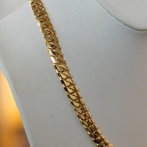 ราคาขายส่ง สร้อยคอชุบทอง 18k แบบกำหนดเอง สร้อยเงินแท้ 925 แบบ Cuban Link  เครื่องประดับฮิปฮอป สร้อยคอแบบ Miami Cuban ขนาด 7 มม. - Product Image 3