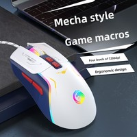 Ratón para Juegos Recargable con Cable, 7 Botones, Retroiluminación RGB, USB, Macro Programable, para PC, Portátil y Escritorio