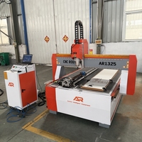 Venta caliente 4 Axis 1325 4 * 8ft Cnc Router 3D tallado de madera Mdf cocina gabinete puerta que hace máquinas con eje giratorio