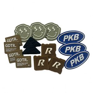 Wholesale Custom 3D Soft Rubber PVC Silicone Letter Cartoon Embossed <b>Flower</b> <b>Stickers</b> for Clothing Backpacks Hats Lace Decoration - Product Image 2