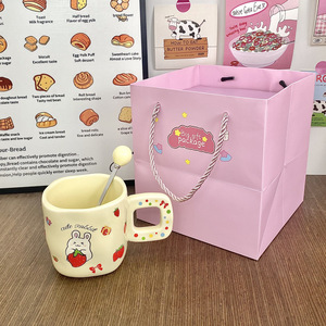 Taza de cerámica con diseño de oso, forma cuadrada, para café, té, regalo, uso general - Product Image 3