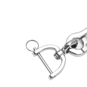 Zinc Alloy <b>Car</b> <b>Key</b> <b>Ring</b> With Spring Clip Chrome Plated For Office Use - Product Image 2