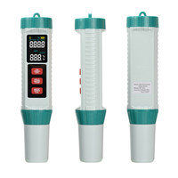 Stylo de test cinq-en-un PH/Salinité/Température/TDS/EC, testeur multifonctionnel de qualité de l'eau X51, détection du pH, batterie non incluse