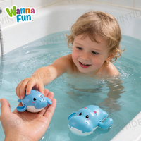 Jouets de bain en plastique à remonter pour enfants : Lion de mer, pingouin, pieuvre – Jouets flottants pour la baignade et le jeu