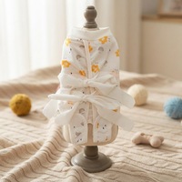 Nouvelle tenue de détoxification post-stérilisation pour chats et chiens, anti-léchage, en polyester léger d'été, à imprimé floral et ruban