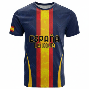 Maillot de football décontracté ESPAGNE 2026WC La Rojita – T-shirt de supporter à manches courtes de l'équipe nationale d'Espagne – Impression personnalisée - Product Image 1