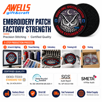 Patch de Nuit Haute Densité AWELLS, Écusson d'Identité Premium Direct Usine, Échantillonnage Rapide en 3 Jours pour Vestes et Sacs à Dos