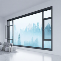 Fabricant de fenêtres en verre pour maisons avec verre givré imperméable, fenêtres et cadres de fenêtres en verre pour la conception de porches et de magasins