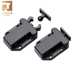 JINNATE Door Catch Self Locking Rebound Device Cabinet Door Push Button Handle Free Concealed Door Use ABS Plastic Minimalist - Product Image 1